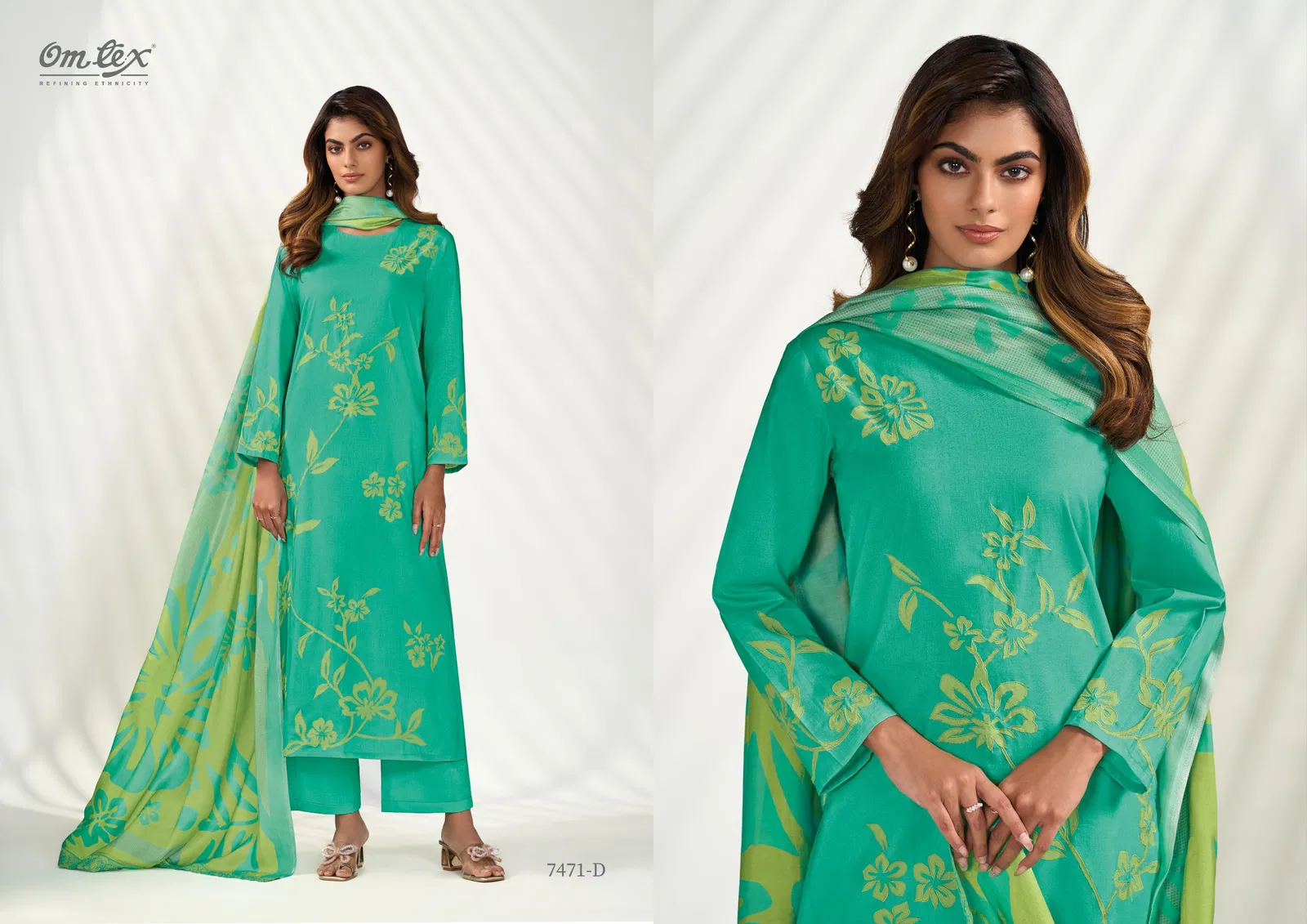 Maskara By Omtex Lawn Cotton Printed Embroidery Dress Material Orders In India